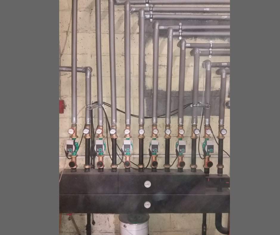 HydroComplex's tweet photo. Montaż 6 grup pompowych na rozdzielaczu i sprzęgła hydraulicznego do kotła 150 kW. https://t.co/XQoW2FCrZm https://t.co/fDWChYTpDw