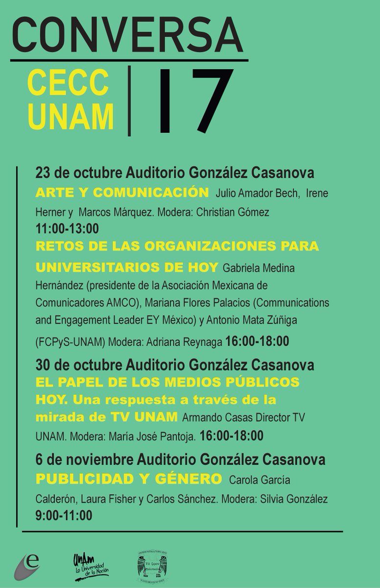 UNAM_FCPyS's tweet photo. #Conversa17 #FCPYS https://t.co/TDGpKMaTyb