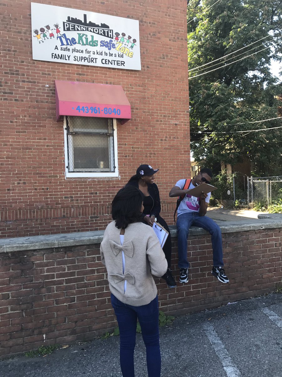 BMoreCityYC's tweet photo. Canvassing the Penn North Community & surveying young people about issues that matter most. This will help with developing our 3 year plan. https://t.co/VtXG8xuu2v