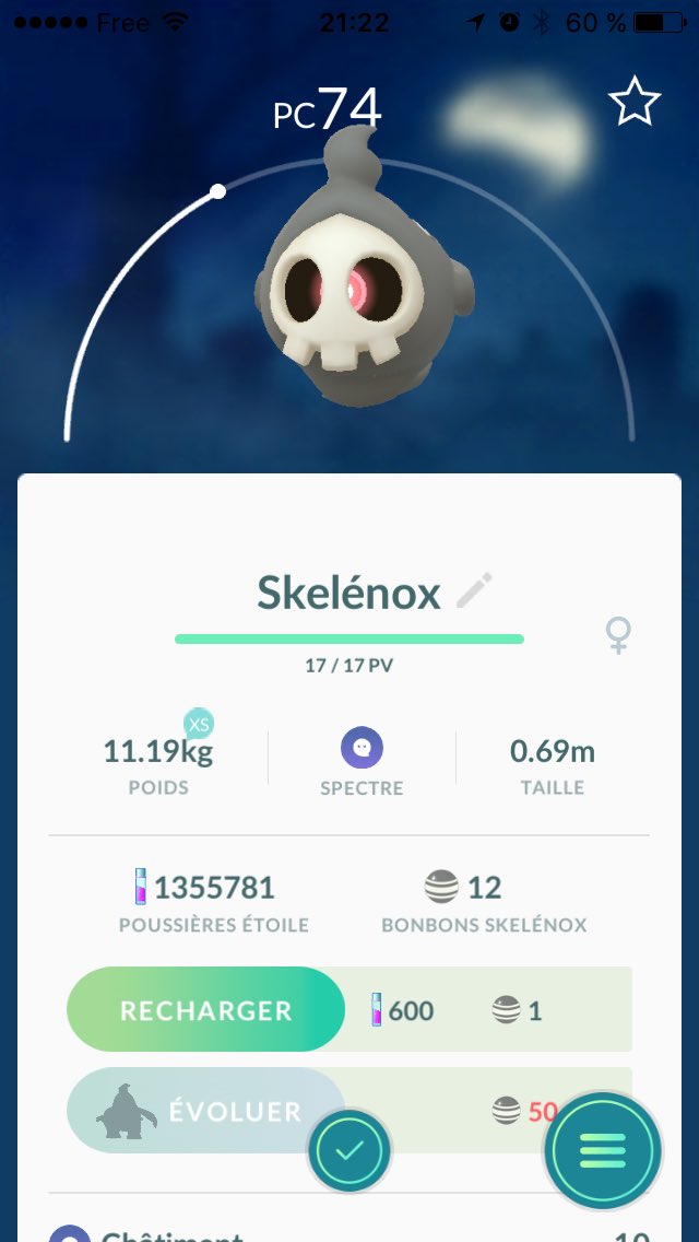 Ilahay's tweet photo. Enfin \o/ #3G #PokemonGo #EventHalloween cc @jimmbojim @PokemonGOfr @Nalexa @JohnCouscous https://t.co/ezJ1tHnRHX