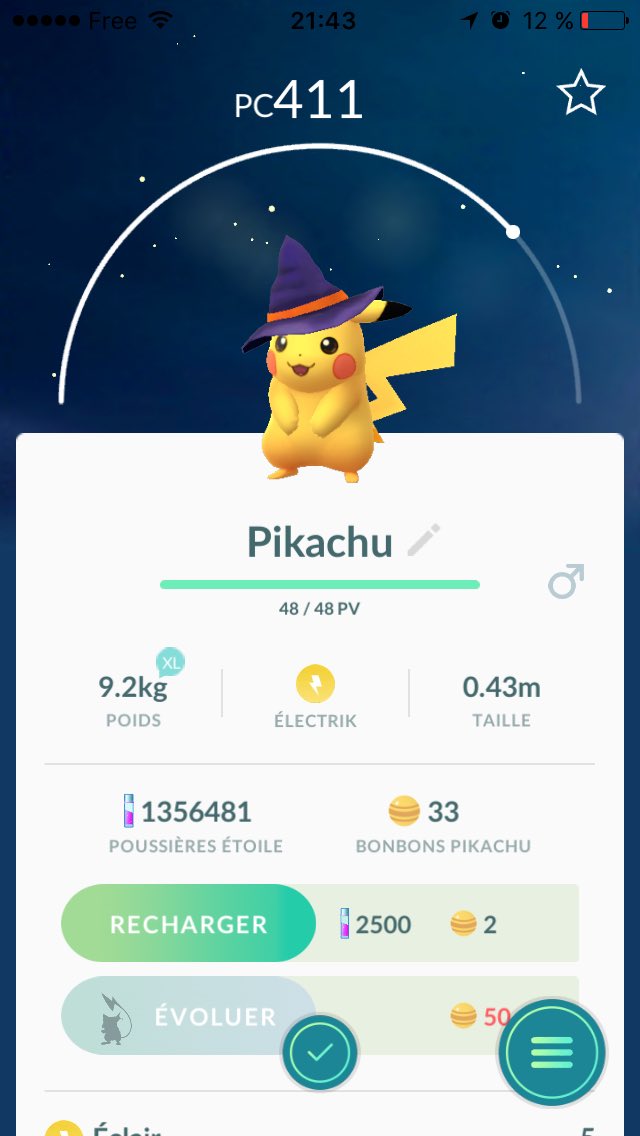 Ilahay's tweet photo. Enfin \o/ #3G #PokemonGo #EventHalloween cc @jimmbojim @PokemonGOfr @Nalexa @JohnCouscous https://t.co/ezJ1tHnRHX