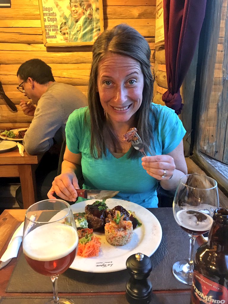 robinizard's tweet image. I told @ashinizard if she hiked to the top of Fitz Roy I would buy her a steak dinner. (P.S. this is what $22 USD buys you in Argentina.) 🐃