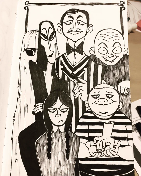 #TheAddamsFamily for #inktober !! 