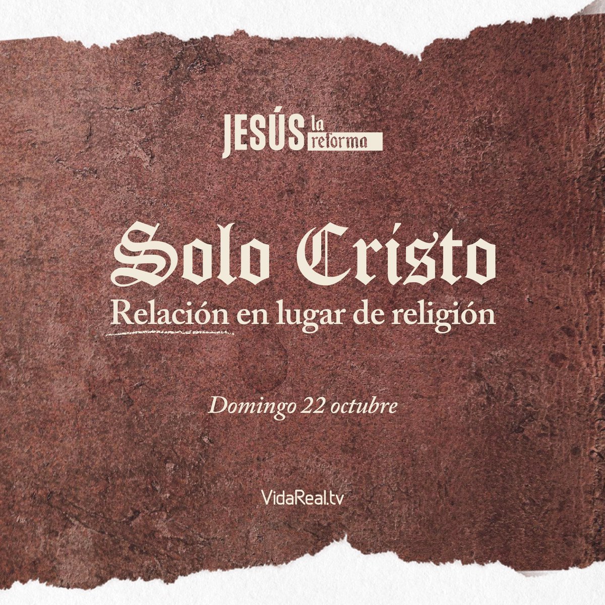 VidaRealTV's tweet photo. ¿Relación o religión?
Acompáñanos este Domingo y descubrámoslo  juntos en la continuación de la serie #JesúsLaReforma https://t.co/YLkORsut4m