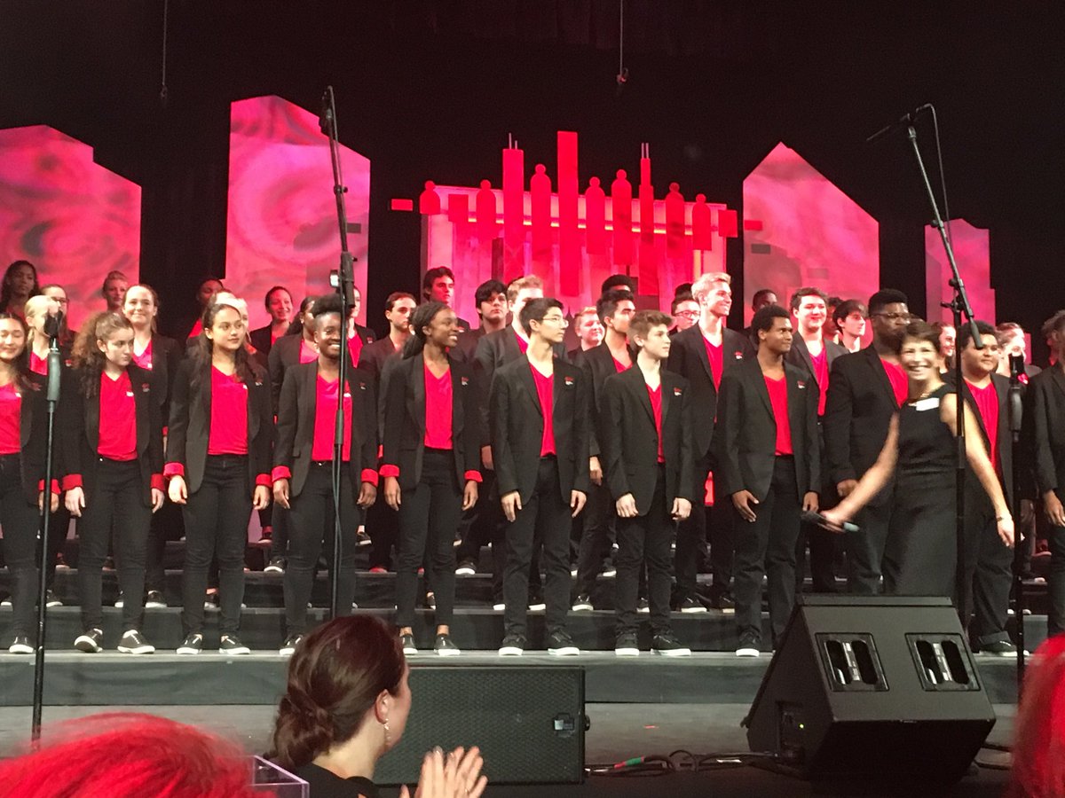 FineRachel's tweet photo. Unbelievable @CCChoir #redjacketoptional - Josephine Lee “blazing a trail” https://t.co/hgzlG2QkeJ