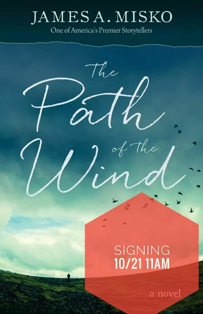 Come in tomorrow 10/21 @ 11am to meet#alaskanauthor James Misko and get a signed copy of his newest book, PATH OF THE WIND! #authorsigning