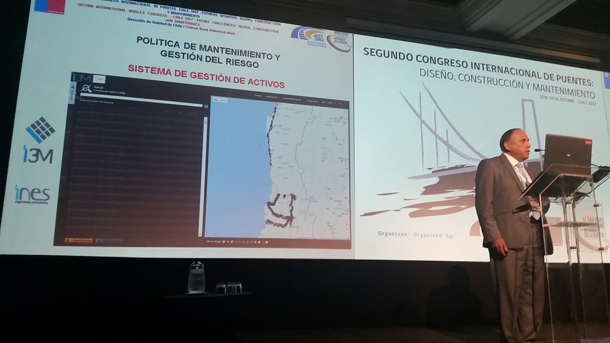 INESIngenieros's tweet photo. Estamos #Chile en el #Congreso #Internacional de #Puentes con Jorge Villarroel, Director Técnico de Vías Chile (@Abertis ) https://t.co/ecckBZiR8G
