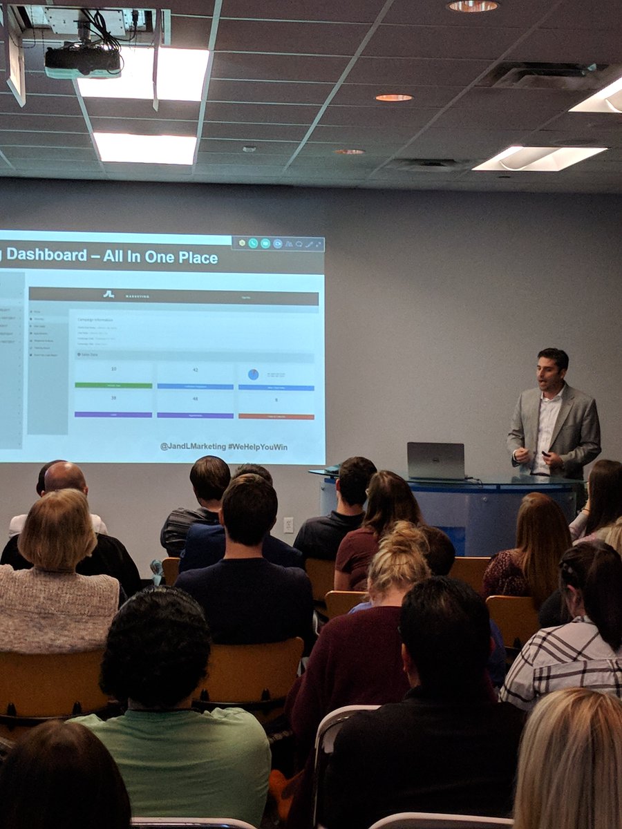 DigitalWizKid's tweet photo. @jamilzabaneh dropping knowledge on our innovative, game changing reporting dashboard @JandLMarketing #WeHelpYouWin https://t.co/q3xwUAcyFK