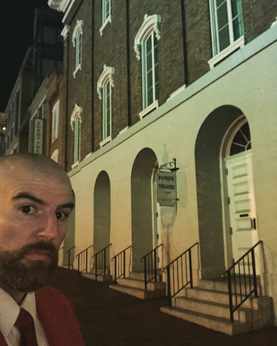 CapCityShowcase's tweet photo. Day 12 of #HauntedDC with @HuntsterDC Today’s spot @fordstheatre, believed to be haunted by Pres. Lincoln. Our #ScreaminHalloween show is Sat 10/28 at @MasonInnDC with @funnydanny from @1067theFan, #DrBadLove @GarveyComedy @Meeshelmybell @RHLevitin Tix: https://t.co/bhpHFmrI5c https://t.co/wc3EB1eNDs