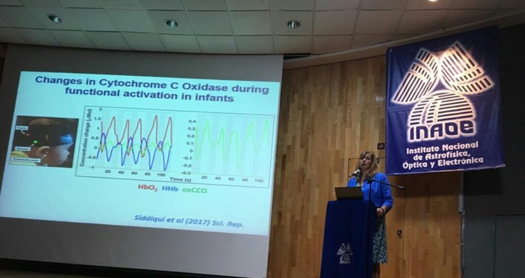 maheensidd91's tweet photo. Sad to have missed #mexnirs but great to see @clare_elwell presenting my work measuring cytochrome c oxidase in infants #fNIRS @LIDo_DTP https://t.co/8T6cjWj3Ou