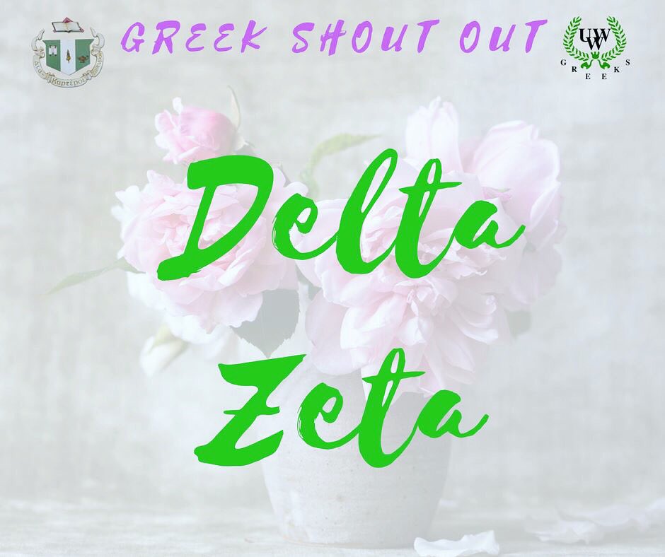 UWWGreeks's tweet photo. Greek Org Shout Out goes to the Ladies of Delta Zeta. They have hosted many events along with meeting requirements. Awesome work ladies! https://t.co/vV8ktMet5R