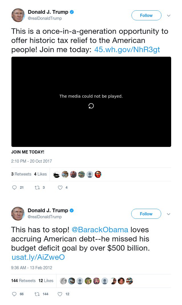 TrumpOfYore's tweet photo. According to me, the top tweet is akin to the bottom one from February 2012. https://t.co/kNvBfiKkYV