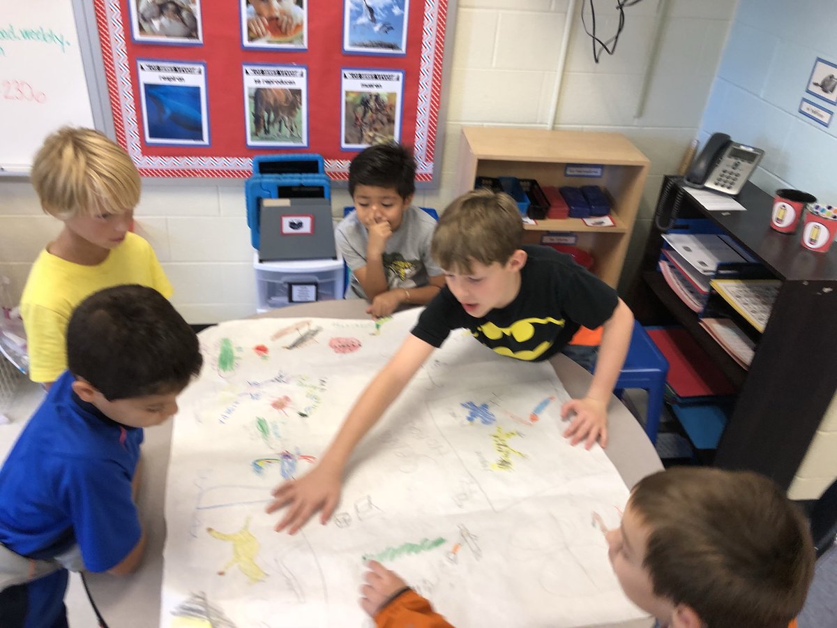 MsOertel's tweet photo. 2nd graders teach 3rd graders about habitats in Spanish!  #duallanguage #verticallearning @CaleElementary @VargasACPS https://t.co/iw1tjRst15