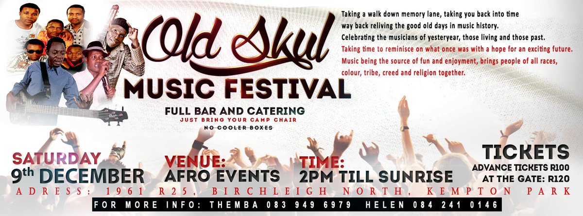 unclerockerzw's tweet photo. #9Dec2017 #Jozi Old Skul Music Festival @ Kempton Park #AfroEvents https://t.co/UXl0dKf0fx