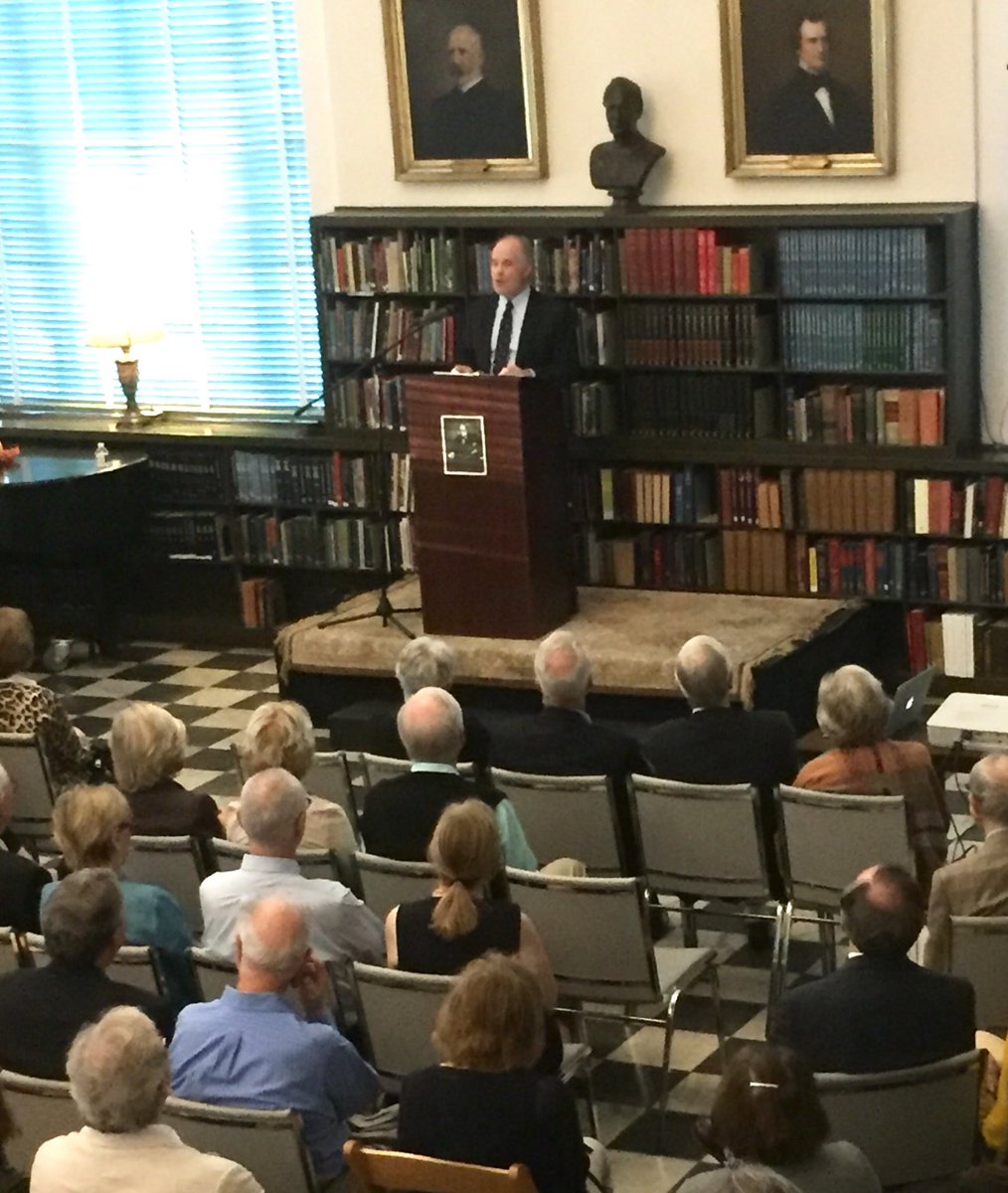 Churchill and the Civil War last night at South's oldest cultural institution, the Charleston Library Society.