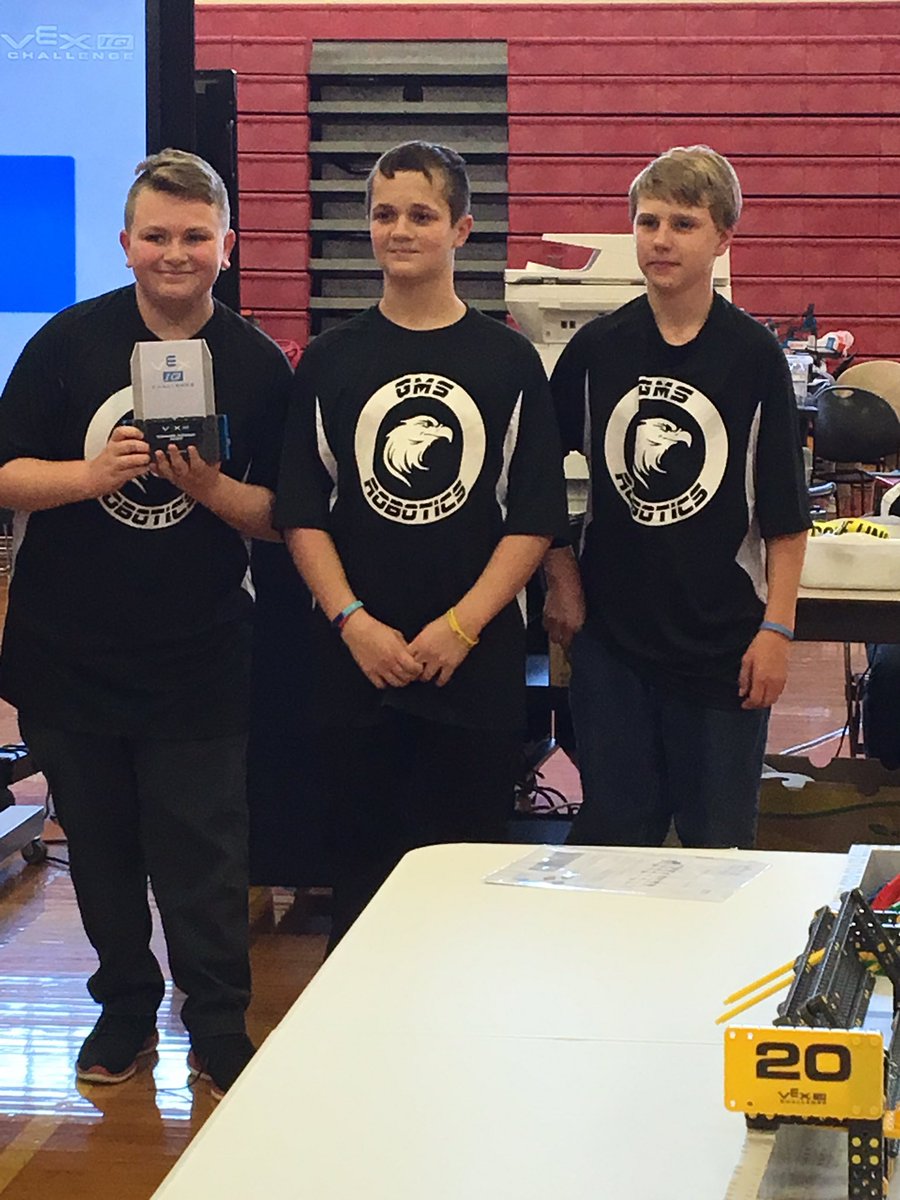 GMS_STEM's tweet photo. First competition of the season and GMS Team 2281S wins teamwork challenge beating 24 other teams. Congrats! First GMS ticket to states! https://t.co/3kW9oJPlt9