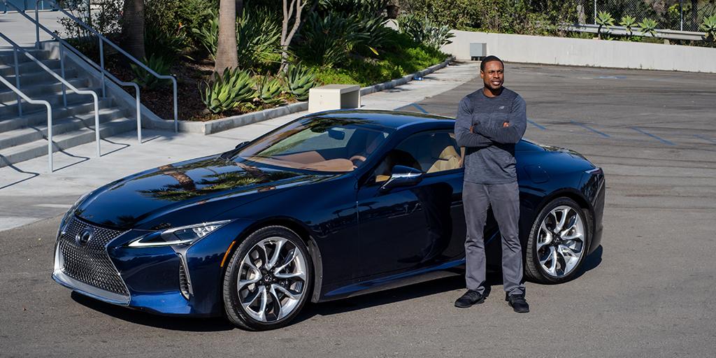 Everyone else is playing catchup while @cgrand3 celebrates the 2017 #pennant win in style. #LexusLC #LexusPartner