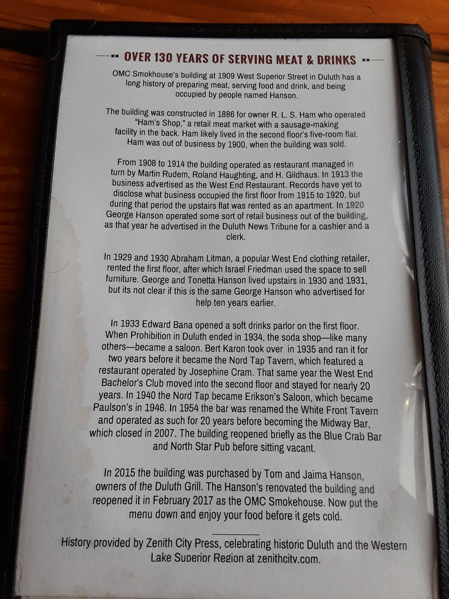 #OMCSmokehouse building has served customers over 130 yrs. Food is great too. <a href="/lakevoicenews/">Lake Voice News</a> #UMDJour