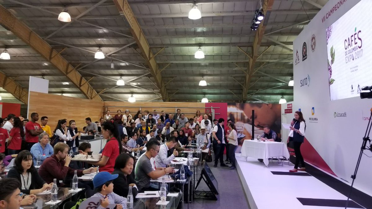 PROCOLOMBIACO's tweet photo. Finaliza la Rueda #CafésdeColombiaExpo 2017 con Campeonato Nacional de Baristas y expectativas de negocios por USD 6.994.504. https://t.co/4XZWzb8mB7