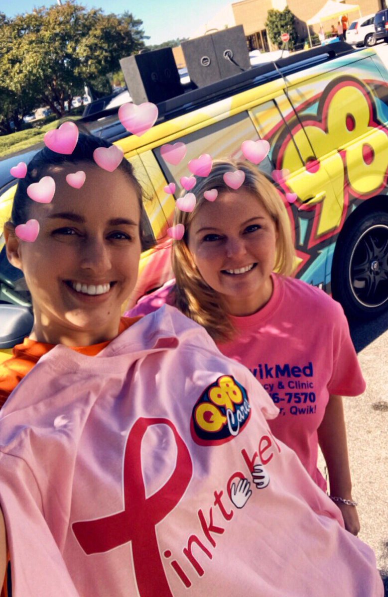 QwikMed's tweet photo. Hangin’ w/ friends from @Q98Fayetteville! 💕 #BreastCancerAwarenessMonth #BreastCancerAwareness #Q98 #fayettevilleNC https://t.co/FXMgNC1MPM