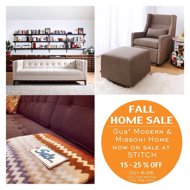STITCHchicago's tweet photo. Hurry in before our Fall Home Sale concludes! Only a few days left! #sale #gusmodern #missonihome #fall #stitchchicago https://t.co/wGecczRqmP