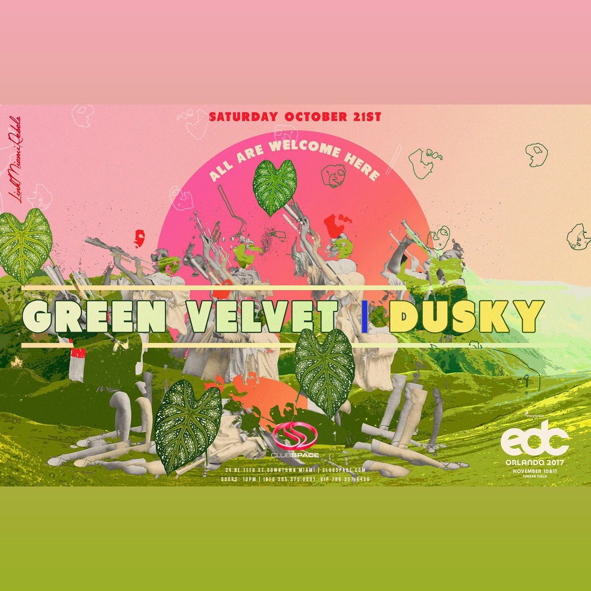 Gateway to EDC <a href="/GreenVelvet_/">Green Velvet</a> <a href="/Duskymusic/">Dusky</a> on the Terrace #ClubSpace 10/21 Discounted Tickets! Call/Text 786-210-6327 ow.ly/9G3W30fMPL6