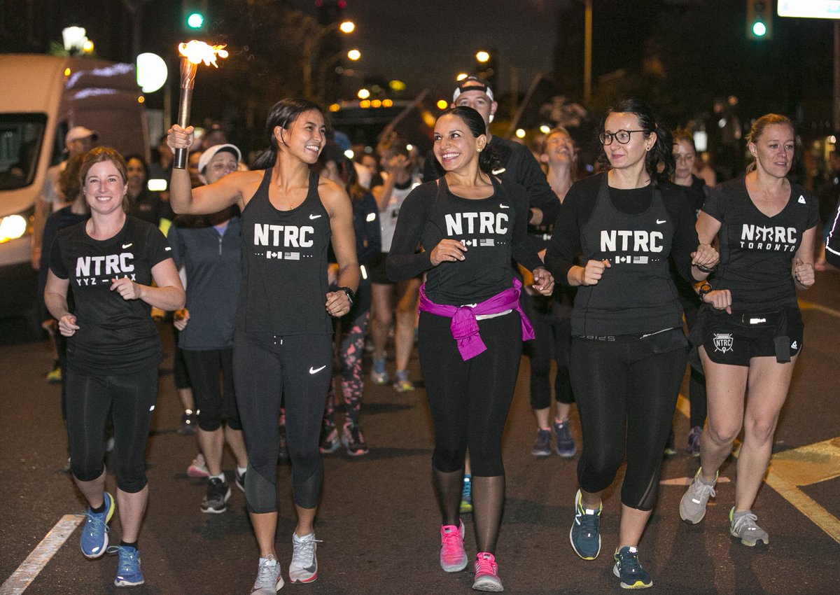 RunCRS's tweet photo. Photos from last night's #STWM Marathon Flame Ceremony &amp; Torch Relay on the #Danforth: https://t.co/pZXAiUY9Mn #runTO https://t.co/i48PFaQUCv