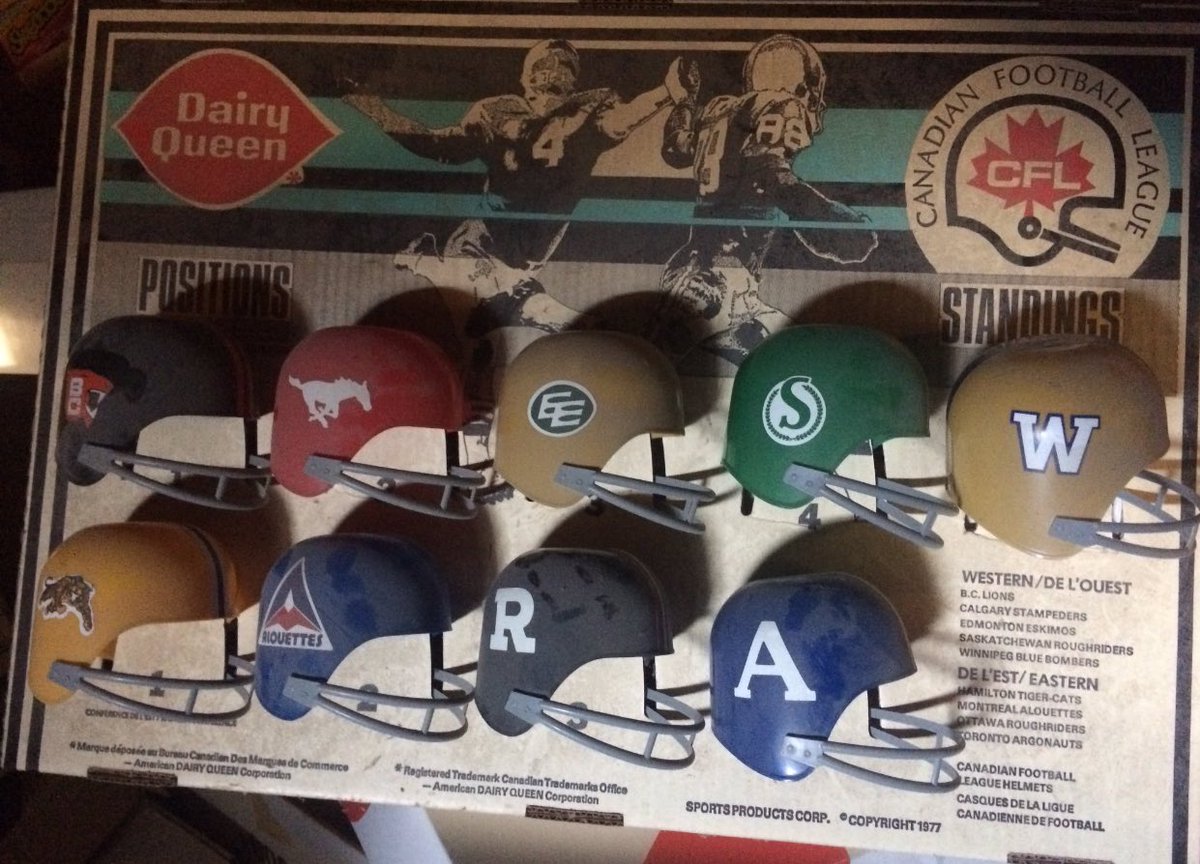 dairy queen cfl football helmets Oh, I'm sorry, did you not plan to start your weekend with some CFL Dairy  Queen helmets? My bad