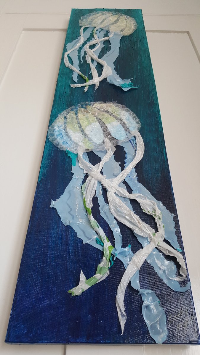 eXXhibition's tweet photo. My #upcycled #beachlitter #art currently on show @ #shoreham #gallery. #UpcycledHour #plasticpollution #OceanRescue https://t.co/r6kPbvpZvj