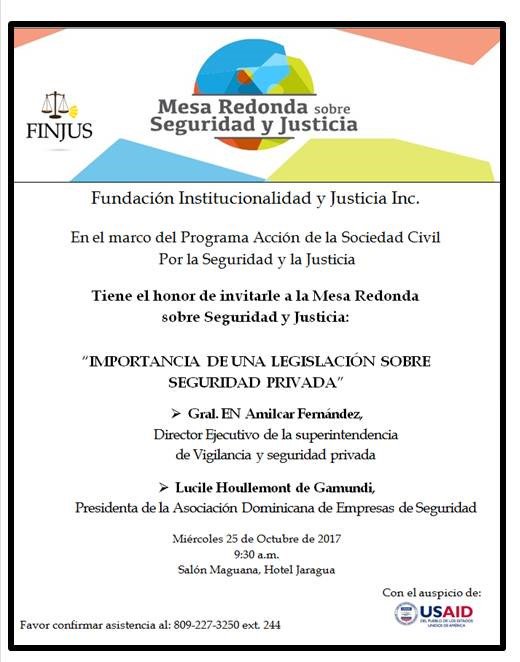 fida2017rd's tweet image. Invitamos a la mesa : "Importancia de una Legislación sobre Seguridad Privada" #seguridadprivada