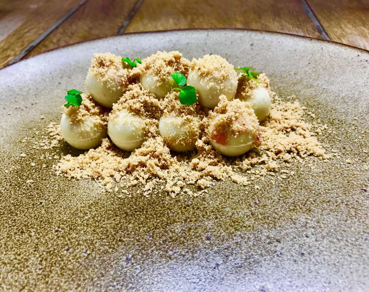 chrisburtchef's tweet photo. '1817' - @BillingtonsGB gingerbread & vintage port white chocolate bubbles, rolling this bad boy out tomorrow, @MyttonMermaid https://t.co/c9D76lQqUz