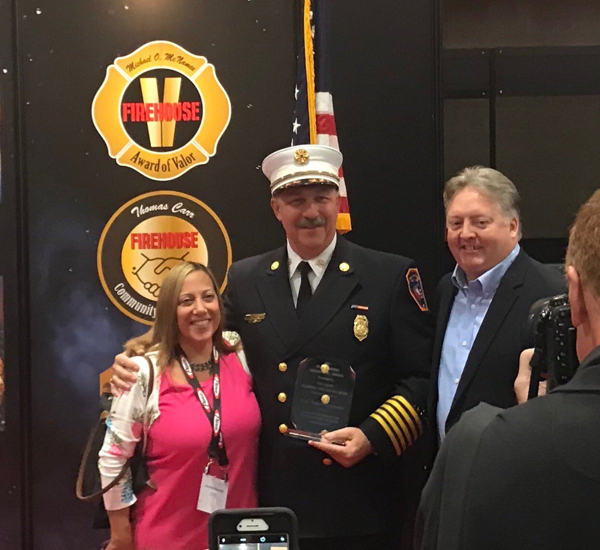 Gothamsolution's tweet photo. Congratulations @richartj1959 on receiving the #Firehouse #leadership award https://t.co/t27CNVRE7o