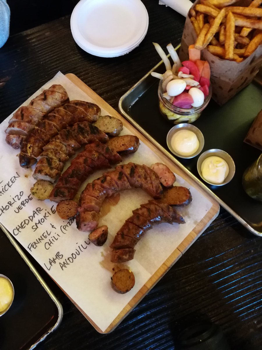 1goatroti's tweet photo. We're Energizer bunnies of food!! It's a sausage party happening now. #HamOntFT @MERITBrewing https://t.co/xm5LMV08tU