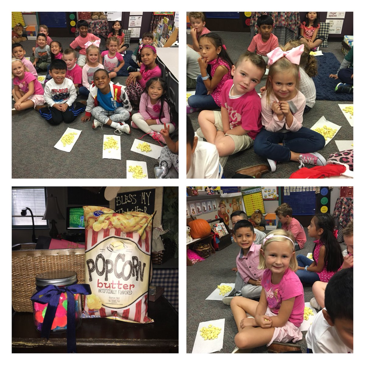 LisaSonnier3's tweet photo. We filled our “Compliment Jar” with warm fuzzies! 🤗🍿 @HumbleISD_MBE #mbeBears #classincentives https://t.co/CAR7hqRQuL