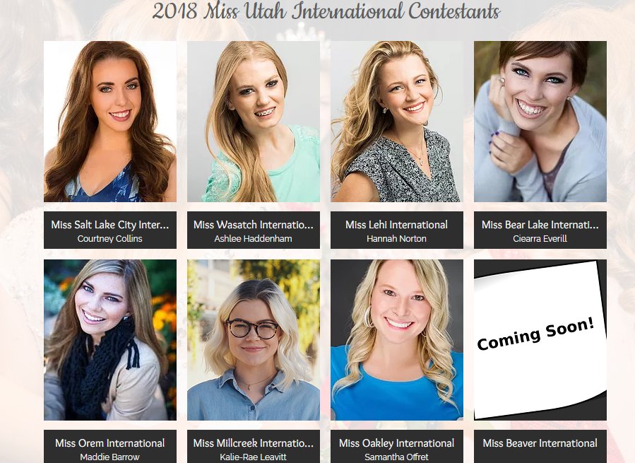 Our website is under construction. Please use utahinternationalpageants.blogspot.com until we finish our updates. Thanks!