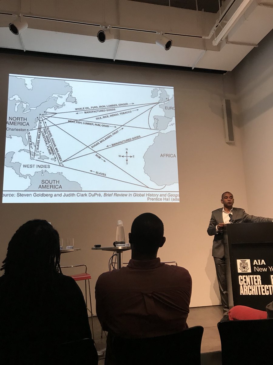 BlackGotham's tweet photo. How architecture can help return those who passed through the Middle Passage. Rodney Leon @ #MaxBondLecture #MonumentalMatters #Archtober https://t.co/qn6miWApoh