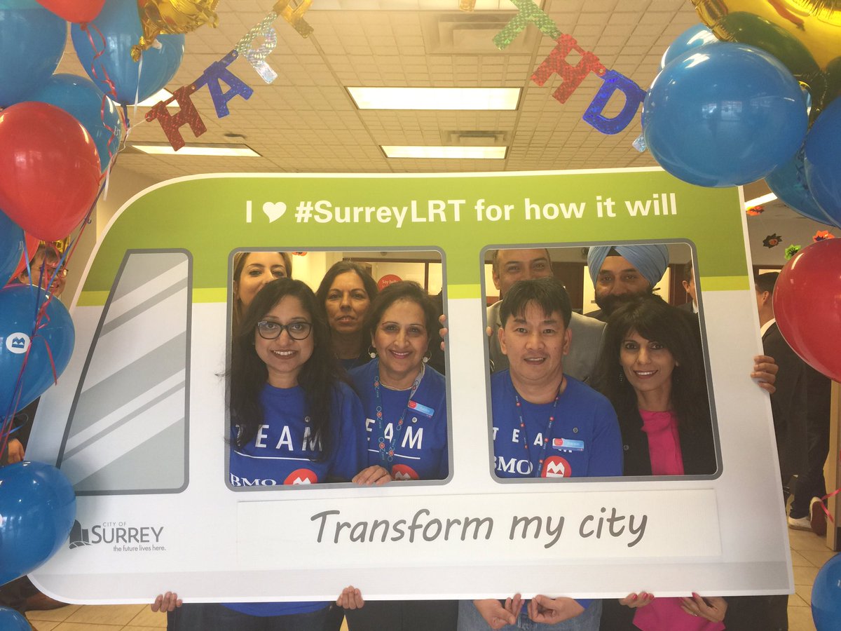 Thank you #surreyLRT for joining our branch event today #cityofsurrey #BMO200 @RS_BMO