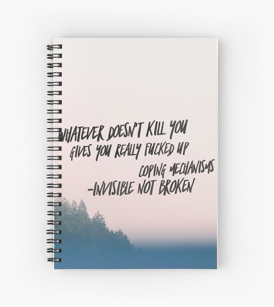 Invisiblenotbrk's tweet photo. For the #spoonie or college student in your life #MotivationPoster #InvisibleIllness Spiral Notebook https://t.co/AR9DiEoWoB #IDW17 https://t.co/MJNLWULCO7