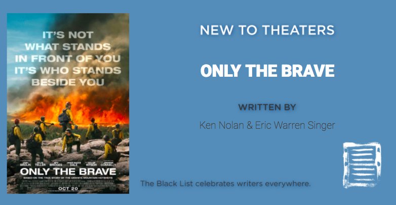 theblcklst's tweet photo. Congratulations to #KenNolan and #EricWarrenSinger: ONLY THE BRAVE arrives in theaters today! https://t.co/JCqmBF3Wuz