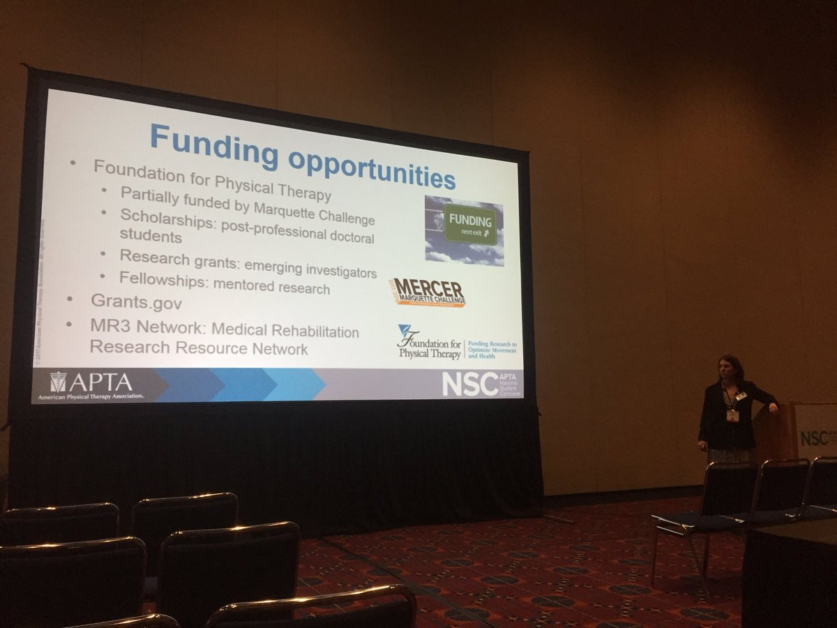 Challenge4PT's tweet photo. Thank you to Laurie King for giving the Marquette Challenge a Shout Out during her presentation! #Challenge4PT #FundingResearch https://t.co/WJ9wLi5uM8