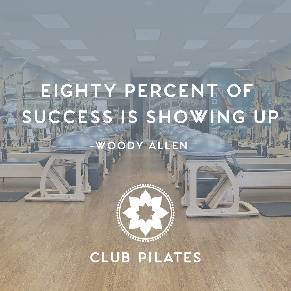 CPIndianLake's tweet photo. Sign up for a FREE demo class to try out Club Pilates. After all, 80% of success is showing up! https://t.co/qSEWWoBO9y