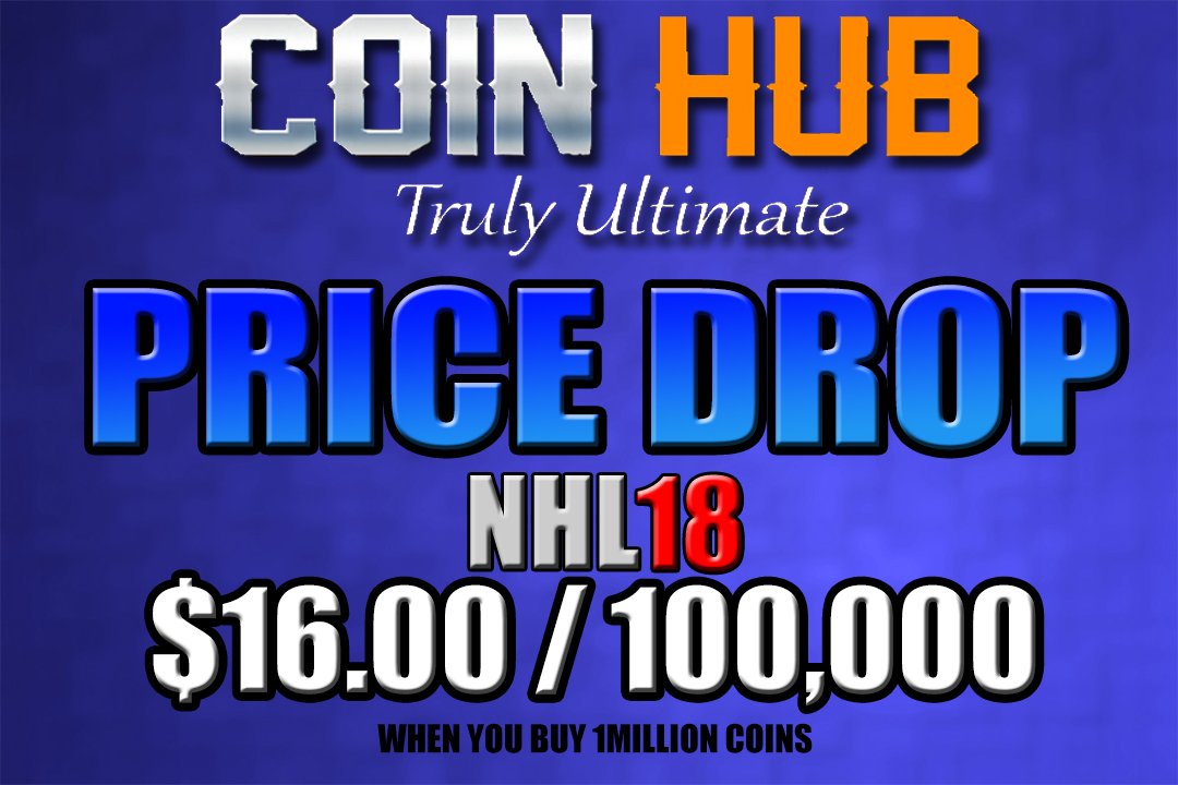 CoinsAtCoinHub's tweet photo. HUGE #NHL18 PRICE DROP

PS4 AND XBOX!

BUY COINS NOW FOR FAST DELIVERY 

MAKE YOUR TEAM TRULY ULTIMATE 

https://t.co/GkY21vpV6u https://t.co/MisjifU7Ix