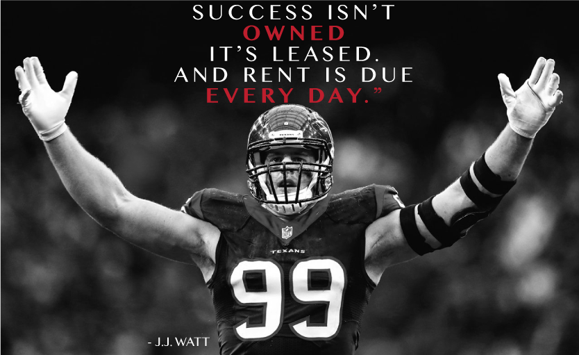journalism_tj's tweet photo. Texans linebacker @JJWatt reminds us that we have to pay our dues if we want to be #successful #RSJ108 @DisruptiveDESGN https://t.co/e9XOelvT6X