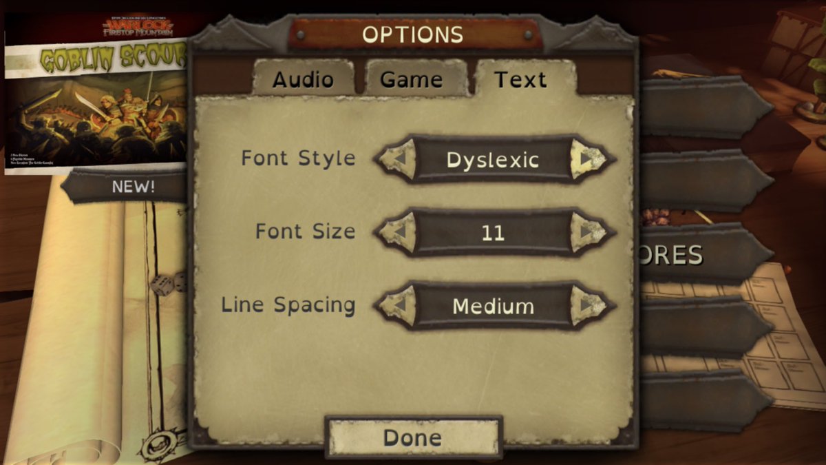 Been playing and studying games my whole life and this is the only time I’ve seen dyslexic accessibility. 👏🏻 <a href="/TinManGames/">The Tin Minions</a> #Dyslexia #gaming