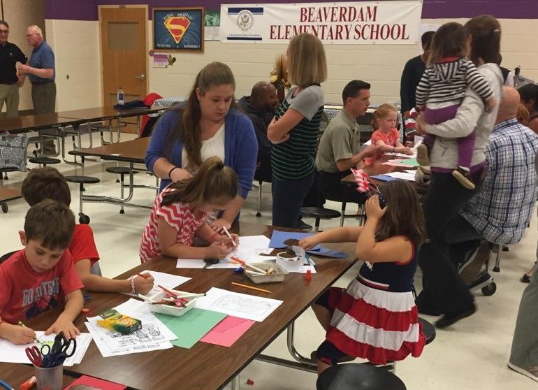 BESLeads's tweet photo. Beaverdam makes cards to send to active duty military at our PTA night.
#BESAppreciates 
@HanoverSchools https://t.co/LDvVdbtdH0