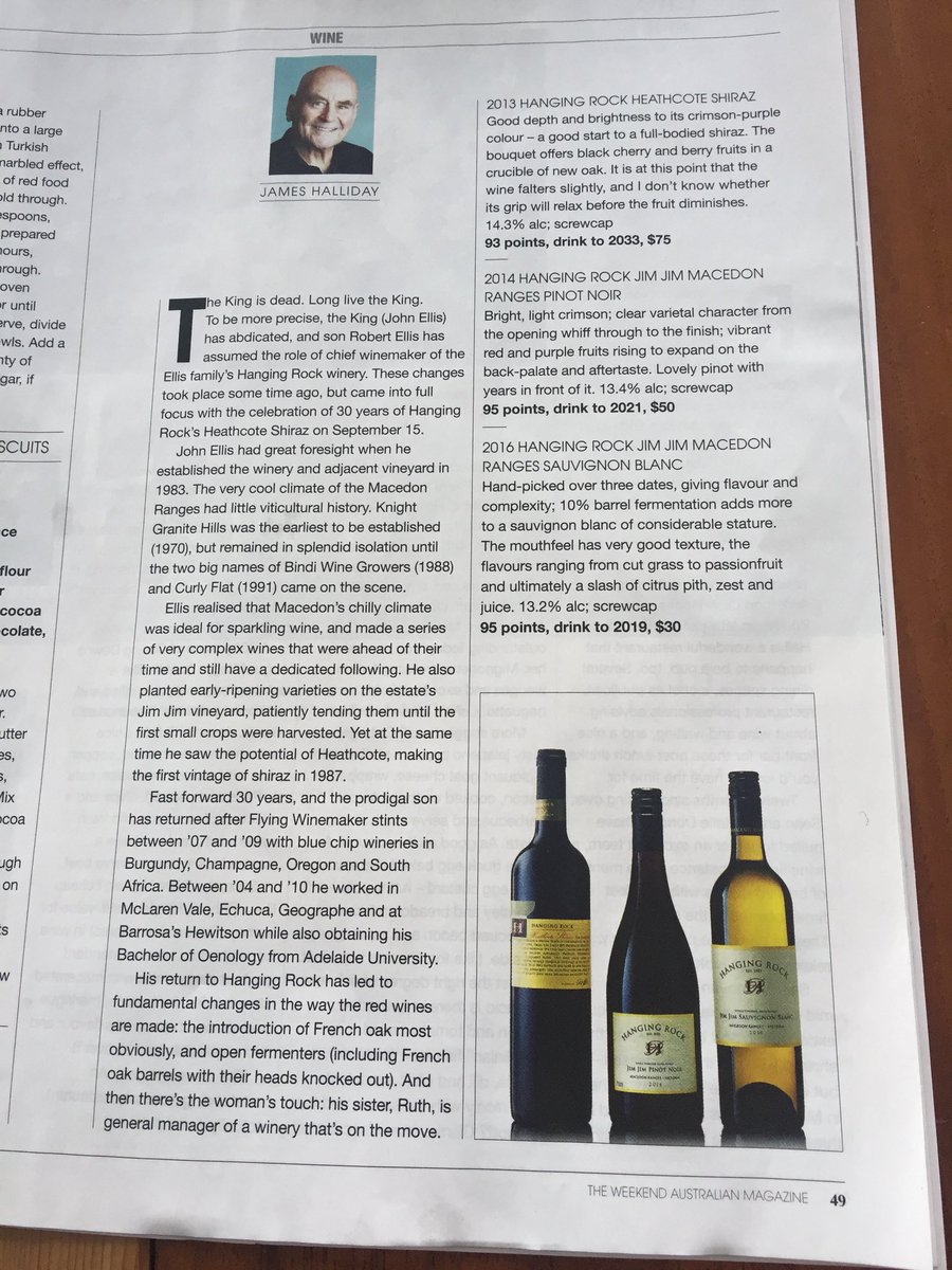 When you read this it makes the last 30 years worth while. Thank you very much <a href="/winecompanion/">Wine Companion</a> for such a lovely write up in <a href="/australian/">The Australian</a> .