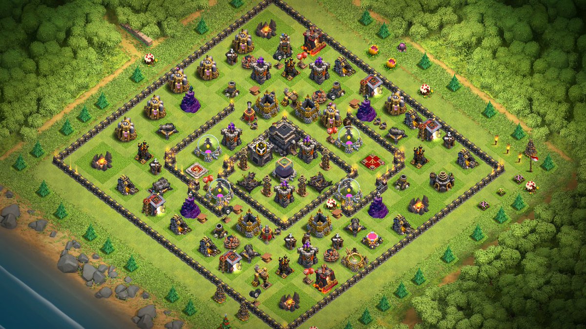 Dhest4's tweet photo. Finally, I’ve completed all the walls. #coc #cocmania #ClashOfClans https://t.co/AannnTmnRG