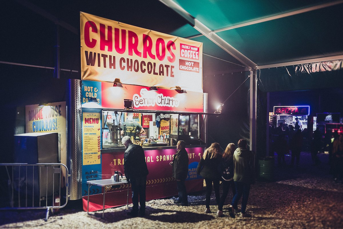 YMHallowscream's tweet photo. Our #Hallowscream visitors are loving the fantastic range of street food like the tempting Spanish Churros from @ChurroHarvey https://t.co/yFpLj39c91