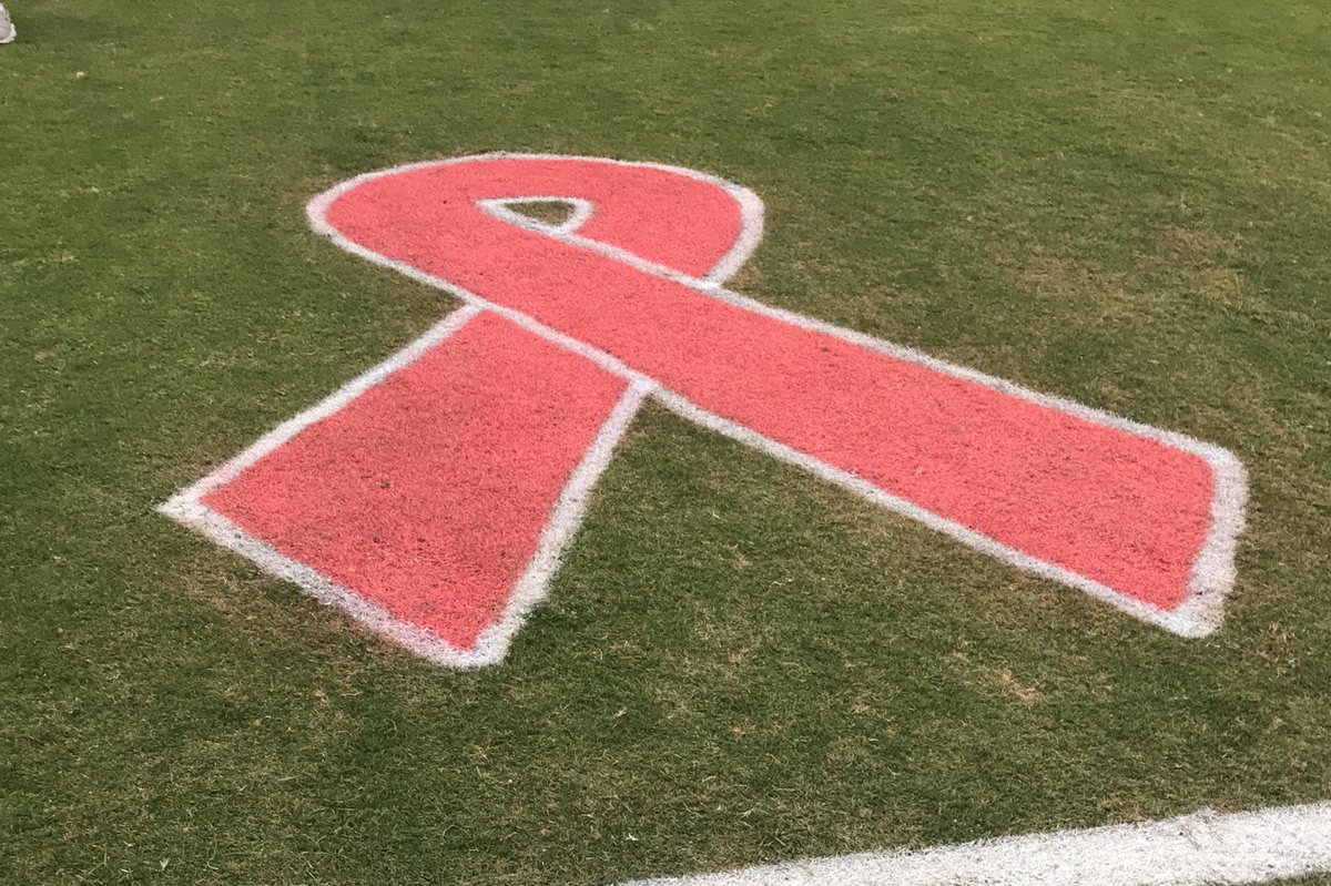 Mr_Ashford_CAHS's tweet photo. Pink out game vs. Lake Worth. This one’s for you, Mom. #ICanFightCancer #CHS_Lions #CastleberryISD https://t.co/3mU6NcLMit