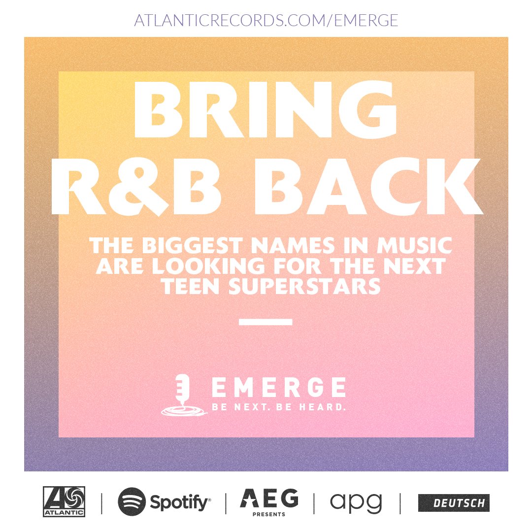 willyouemerge's tweet photo. Which R&amp;B artists inspire you?? It's time to bring R&amp;B back! 🎼 #Emerge #BeNextBeHeard Audition at https://t.co/Nj6ODPQIXO https://t.co/bPHM3HM0LP